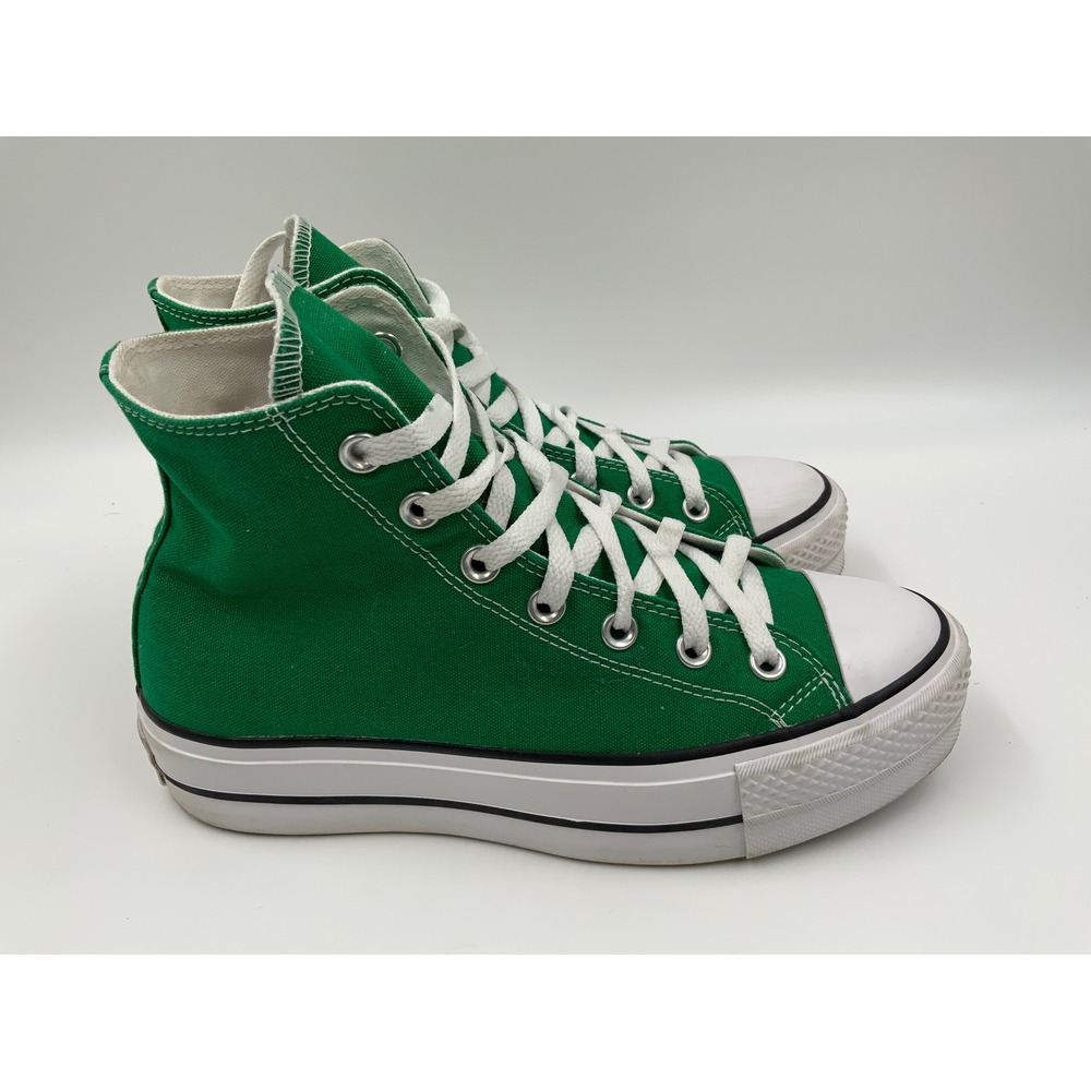 Converse Chuck Taylor All Star Platform High Top Green Canvas Sneakers Women 8. - Picture 4 of 10